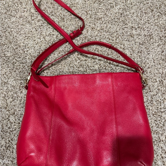 Coach Cherry Red Leather Shoulder Bag - Picture 2 of 6